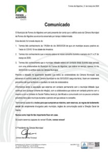 91369073_3111706085555726_1205679448351834112_o-212x300 Covid-19- Edificio da Câmara Municipal de Fornos de Algodres encerrado por tempo indeterminado