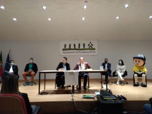 277728071_5165752556818833_7070070183027856298_n-300x225 Palestra de arbitragem com casa cheia em Pinhel