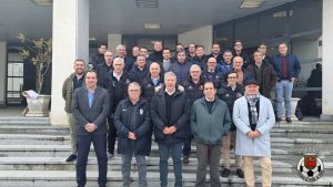 319273399_915597919812444_555123755356164054_n-300x169 Associação de Futebol da Guarda acolheu ação de formação de observadores de futebol da FPF.