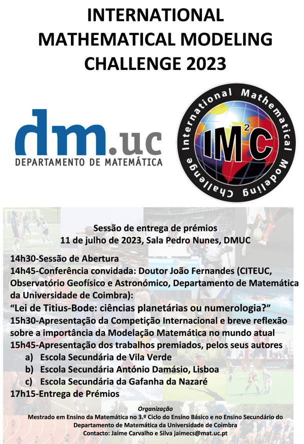 Programa-entrega-de-premios-IM2C Coimbra acolhe prémios do International Mathematical Modeling Challenge